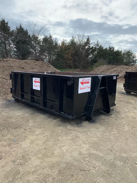 Commercial dumpster suitable for business waste disposal.