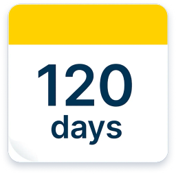 "120 days" showing on a calendar