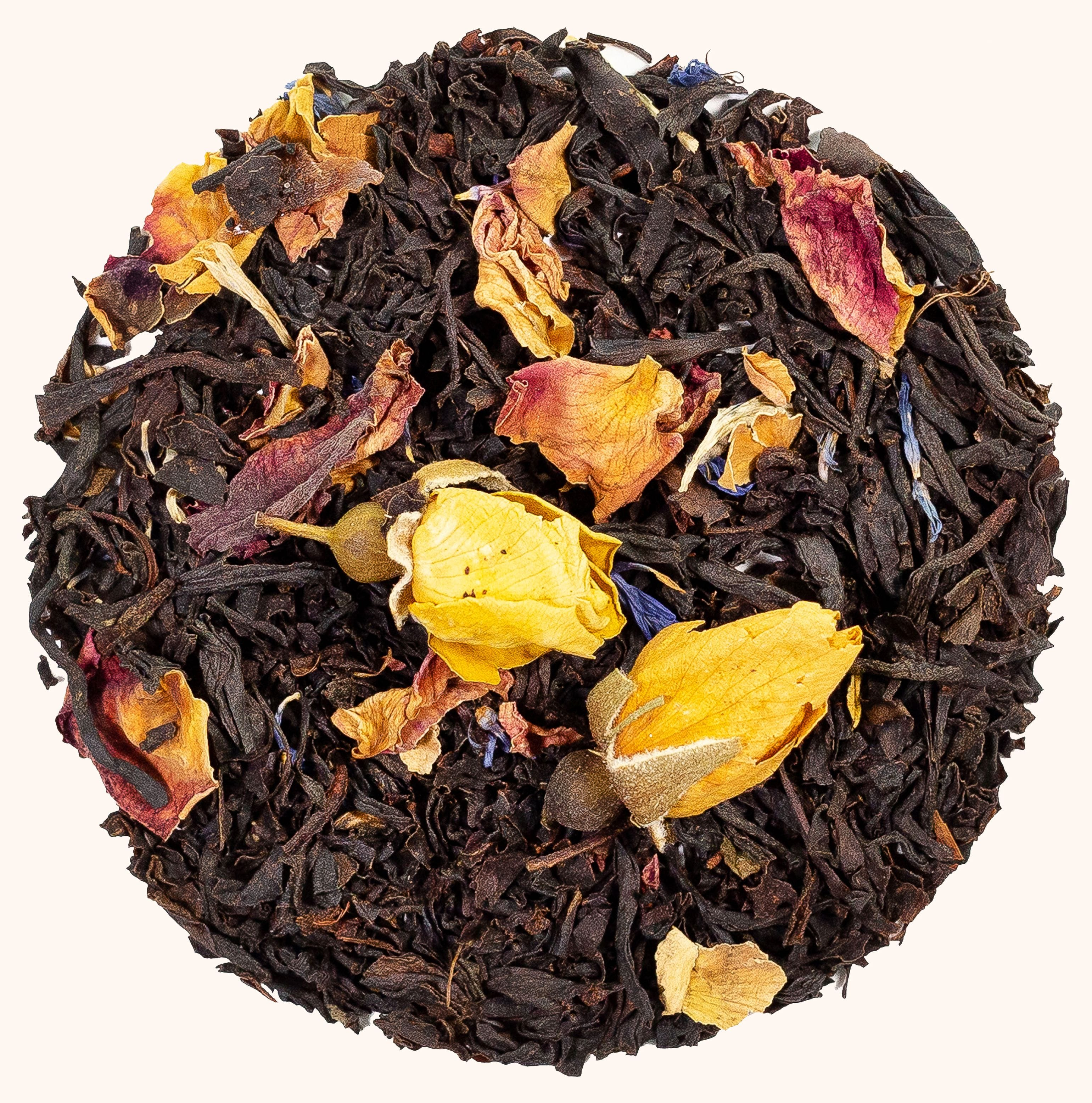 Madame Grey loose leaf floral tea blend sample circle