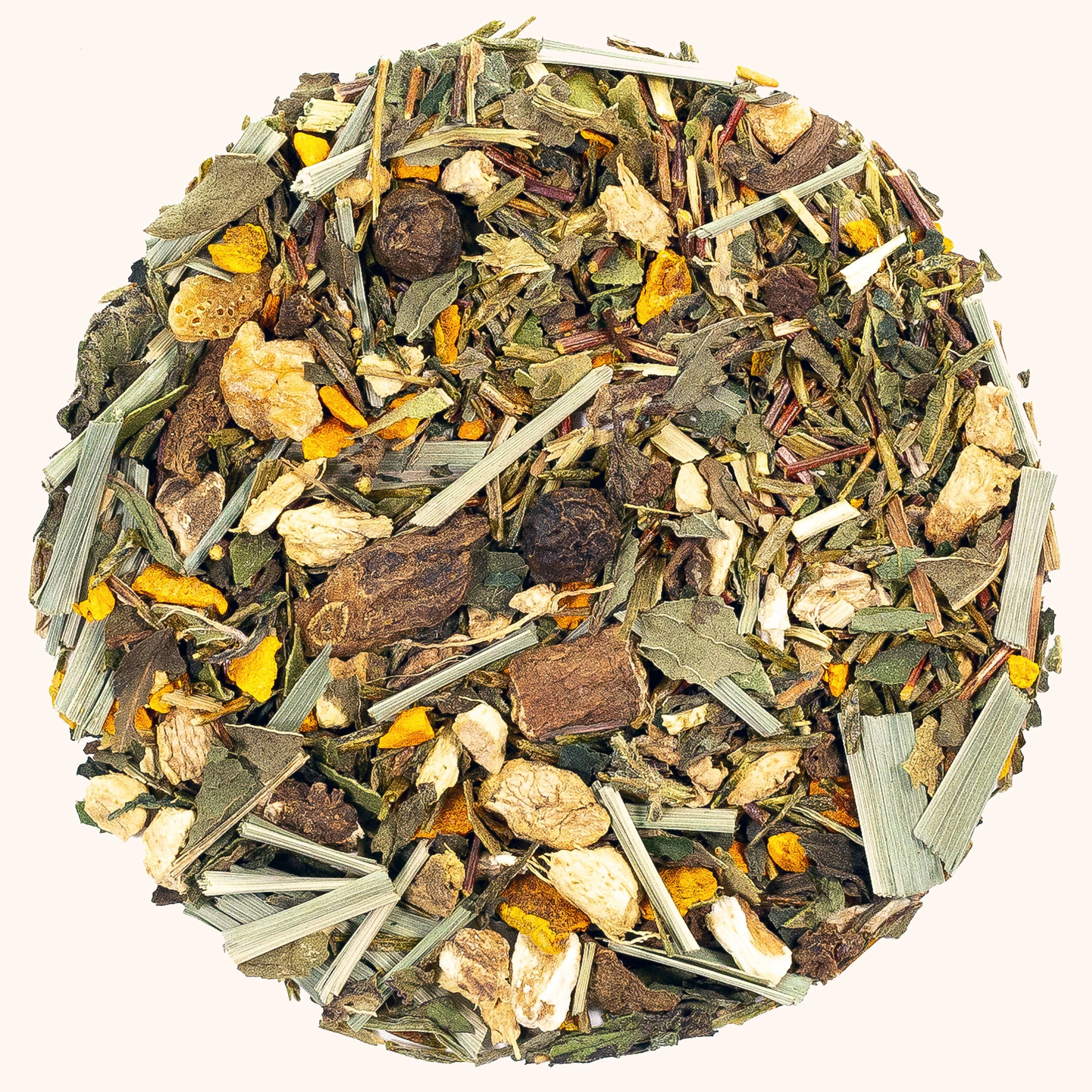 Lavender Earl Grey black tea blend loose leaf sample circle