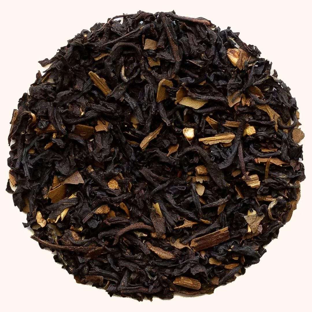 Sample loose leaf tea circle for High-Energy Tea Shop