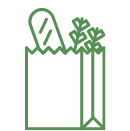 Icon representing delivered groceries