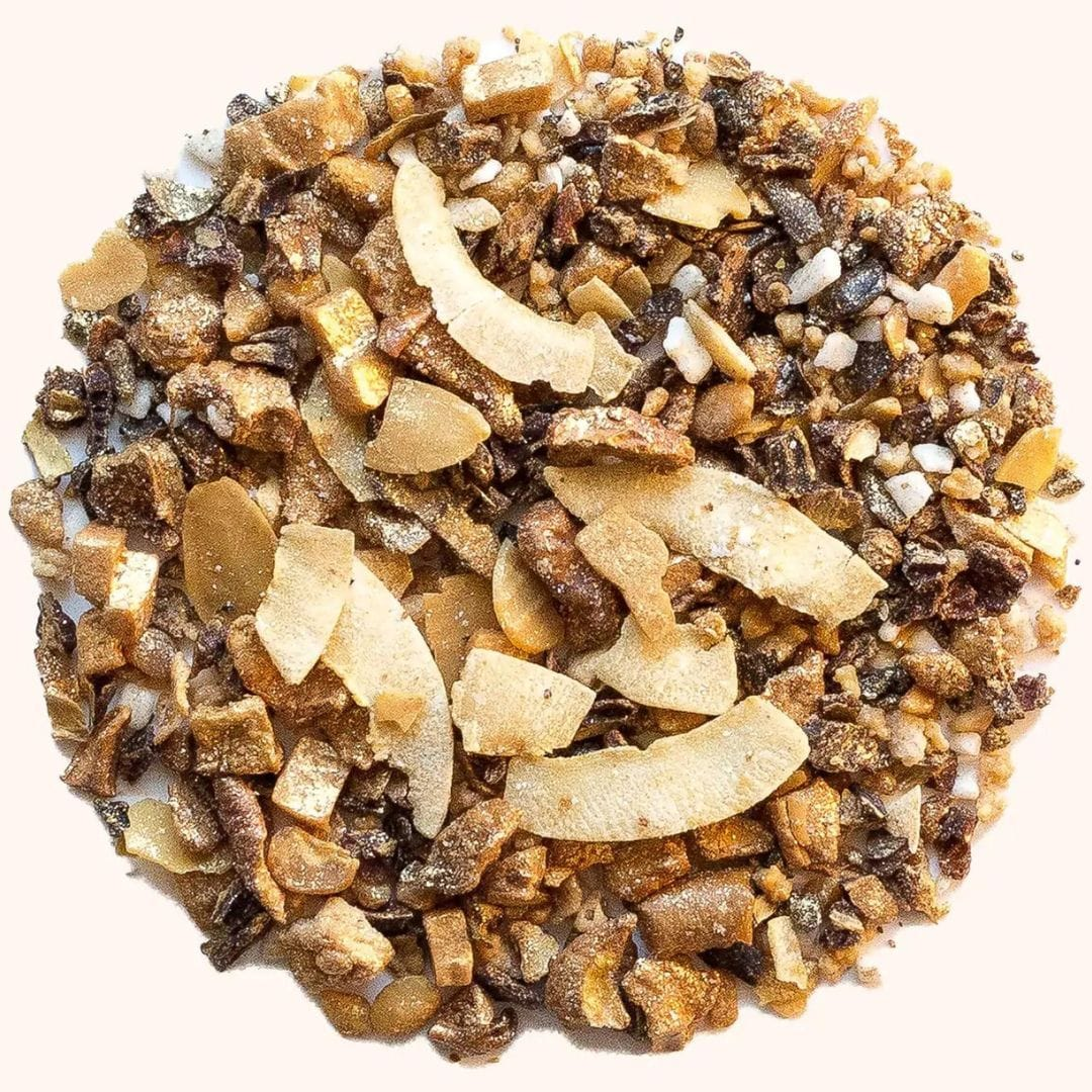Enchanted Forest loose leaf herbal tea blend sample circle