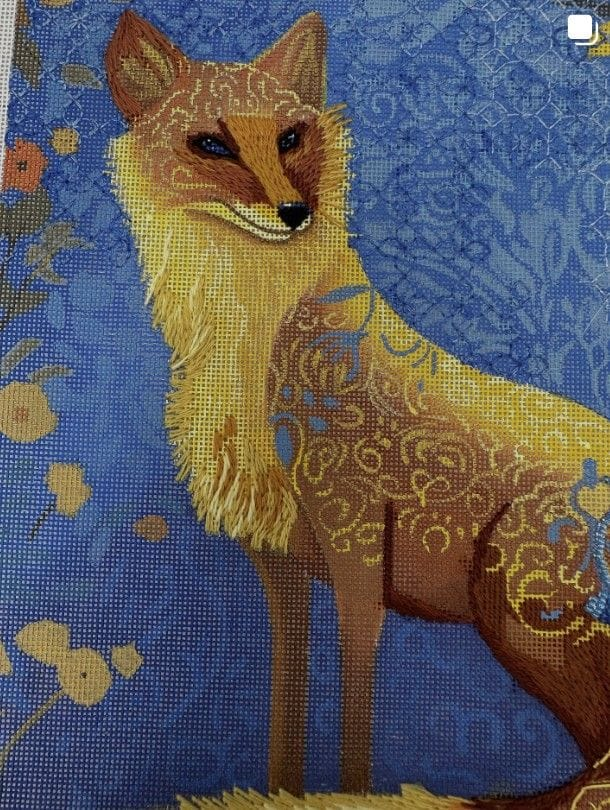 ZE 974 | Square Rose - BeStitched Needlepoint