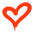 Heart in graffiti style