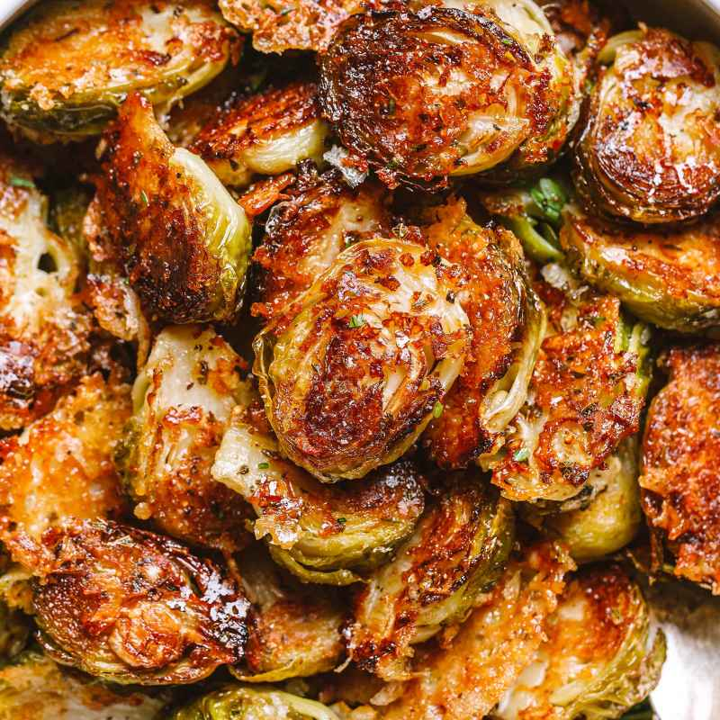 photo of parmesan crusted brussel sprouts