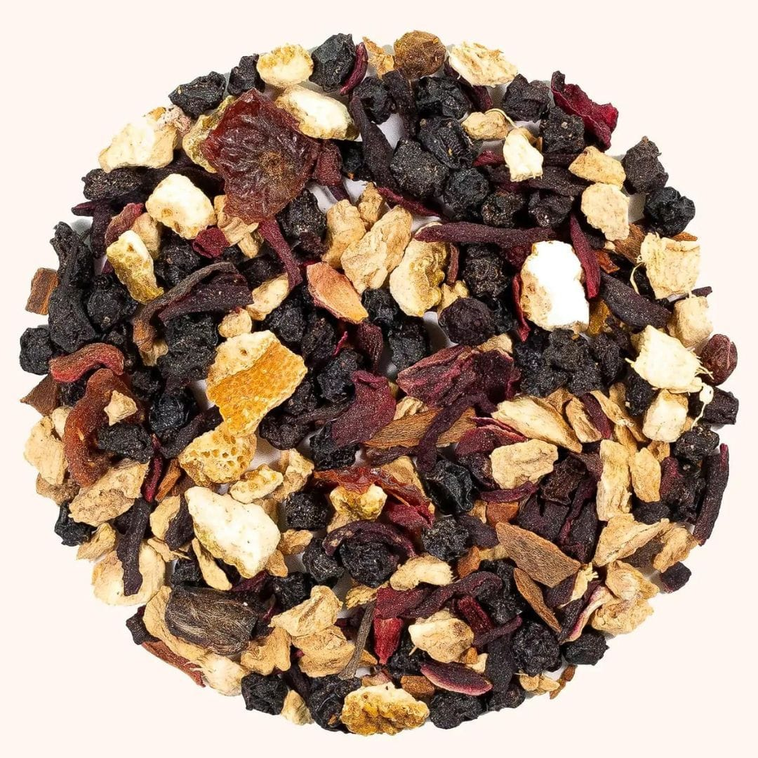 Elderberry Immunity Elixir by Sips by Wellbeing loose leaf tea circle