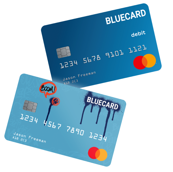 Bluecard und Premium Bluecard Debitkarten