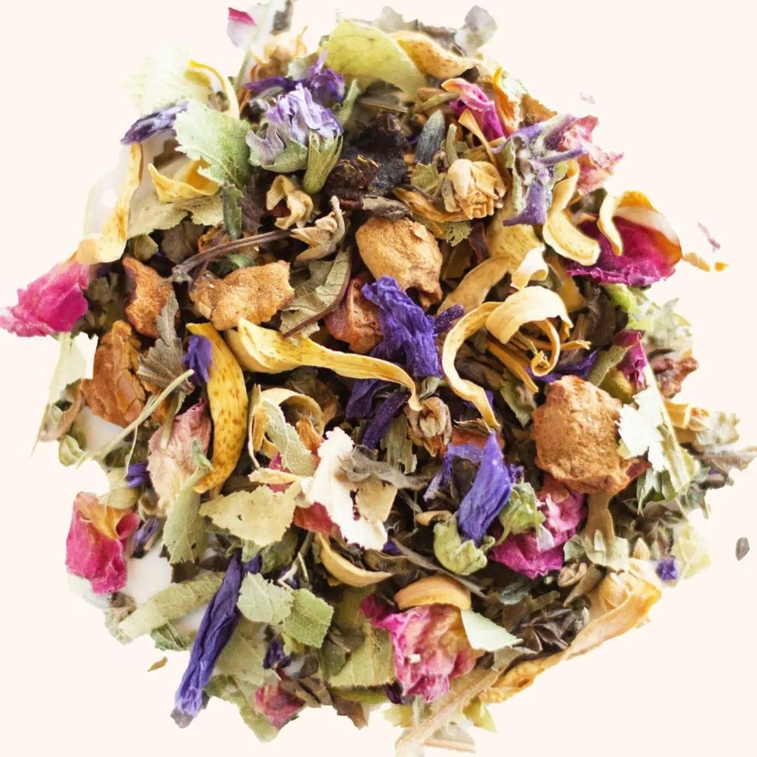 Tuscan Dreams loose leaf tea sample circle for Lavender Tea Shop