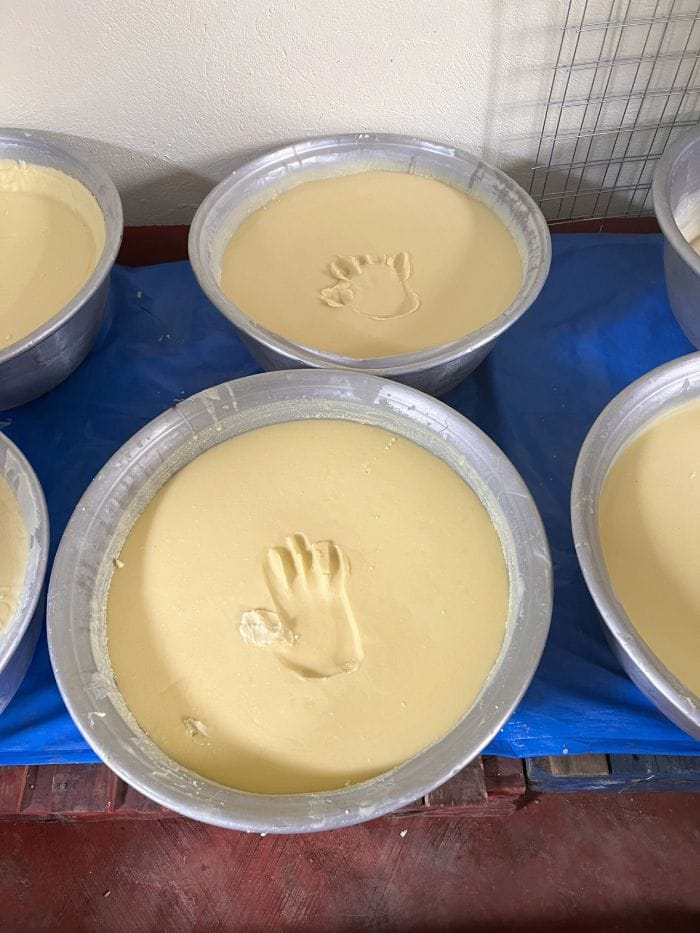 handprint in shea butter