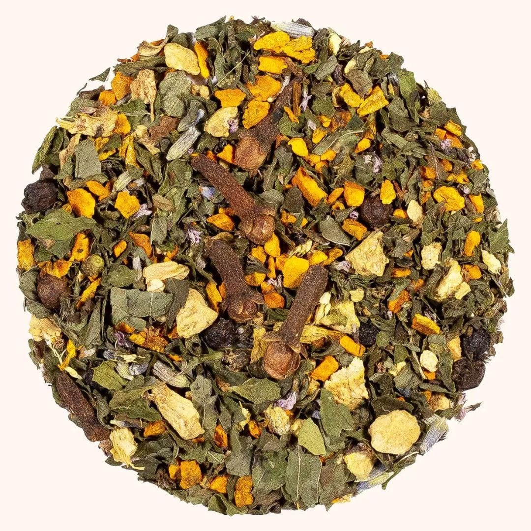 Headache Healer loose leaf tea circle by Sips by Wellbeing
