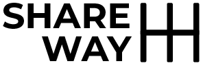 Shareway Logo containing parking spot icon and Shareway text.