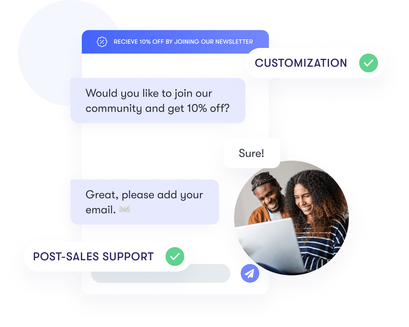 Multilingual Artificial Intelligence chatbots Platform for ecommerce. Software for creating and management of virtual agents. Improve customer satisfaction, cut costs, increase revenue. 