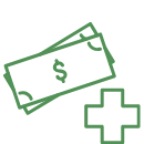 Icon representing medical costs