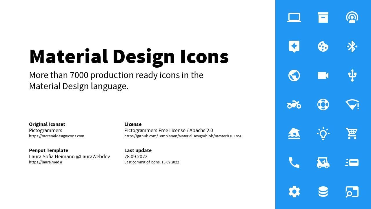 Material Design icons light