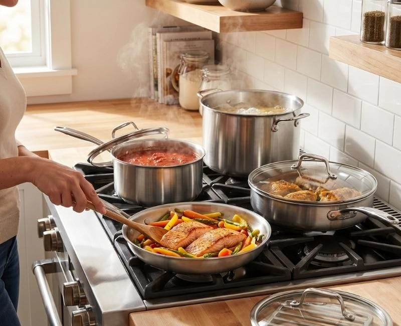 Neat Stackable Cookware Set | PFAS-Free Ceramic Nonstick | Alva