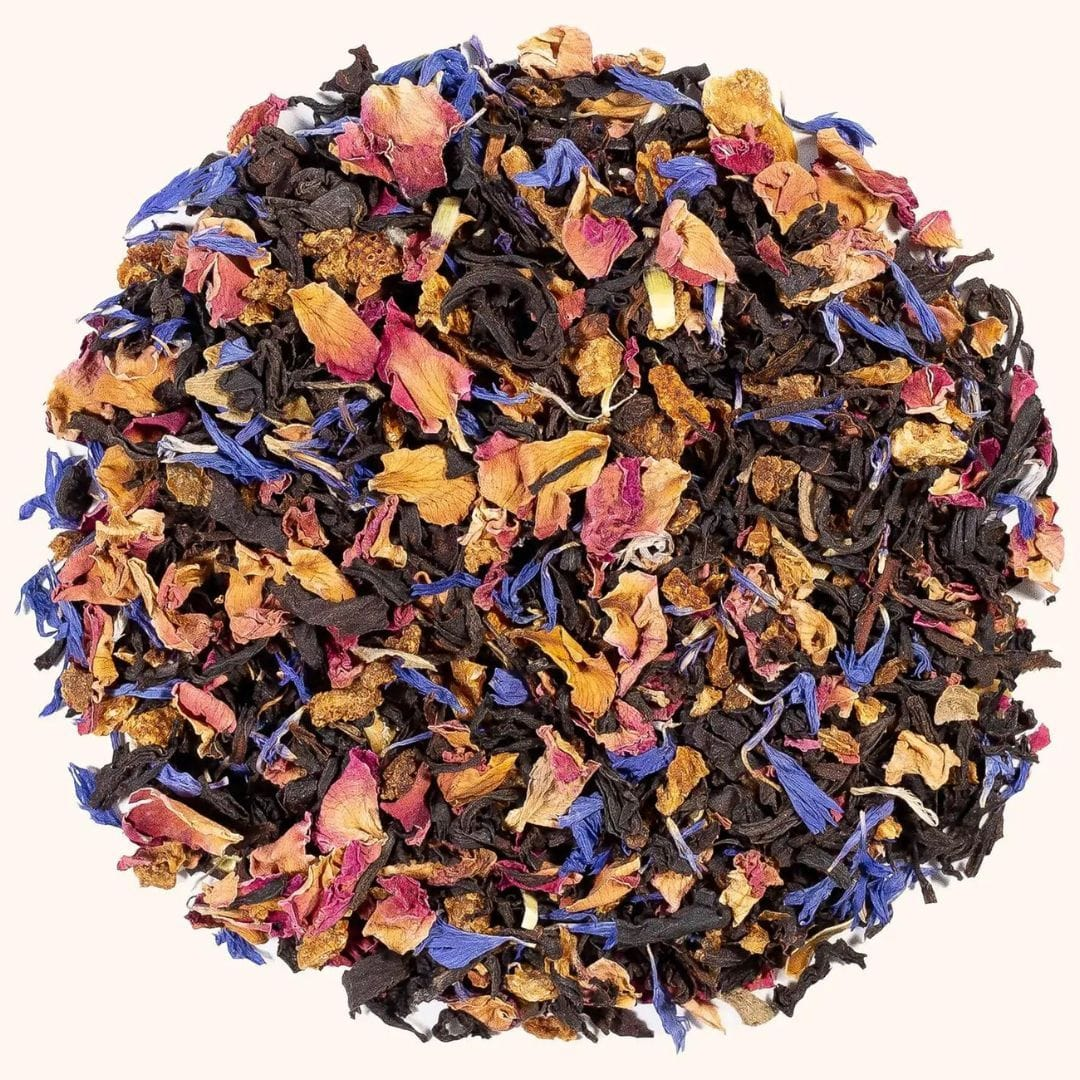 Madame Grey loose leaf floral tea blend sample circle