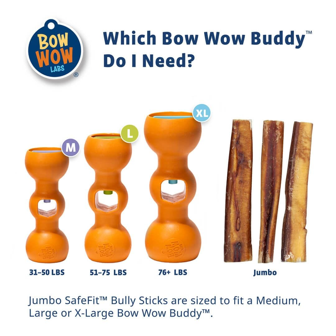 bow wow labs bully stick sizing chart