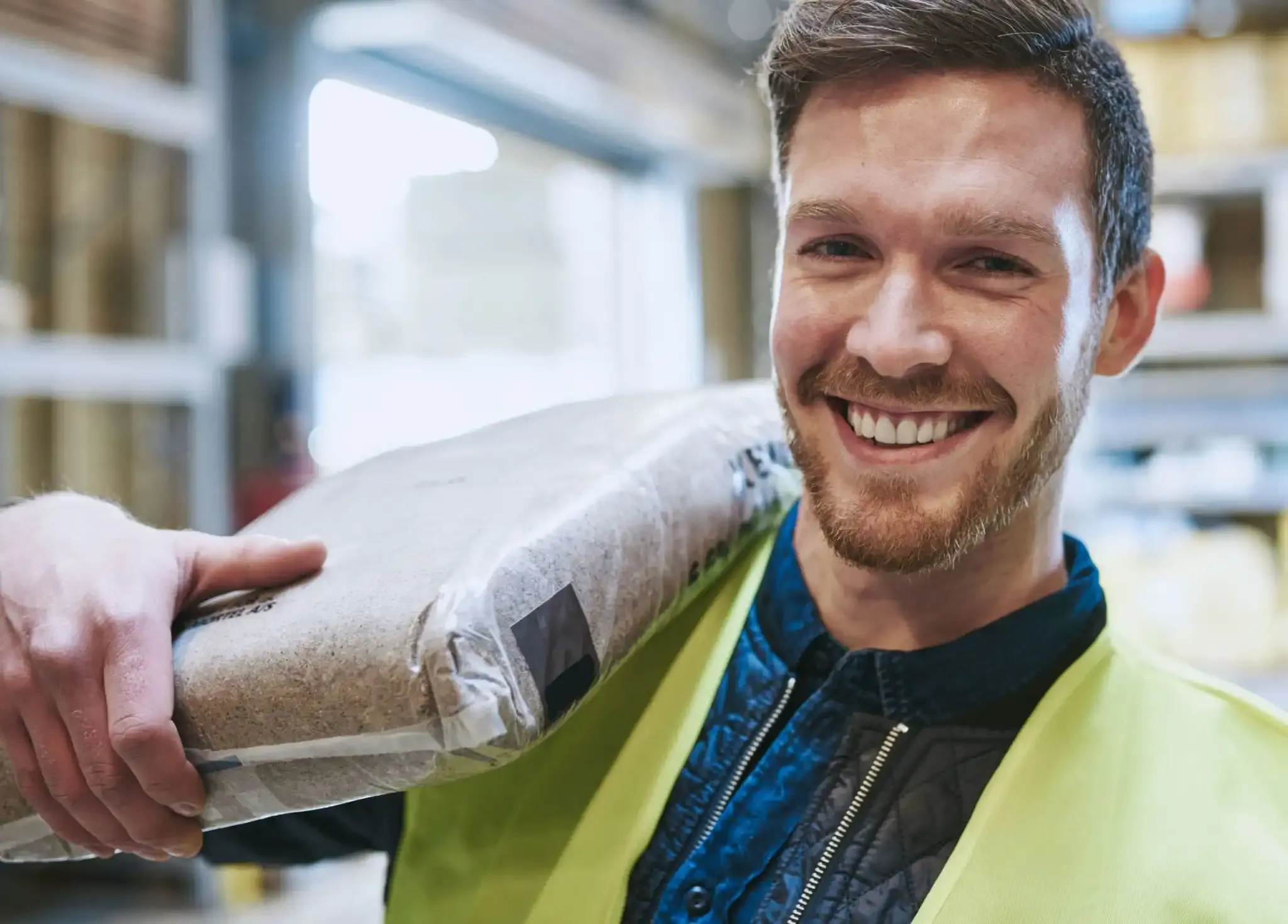 Smiling worker