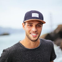 Stock Photo of man in front of water