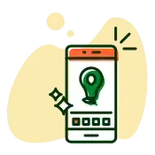 An illustration representing a scale and healthy food options