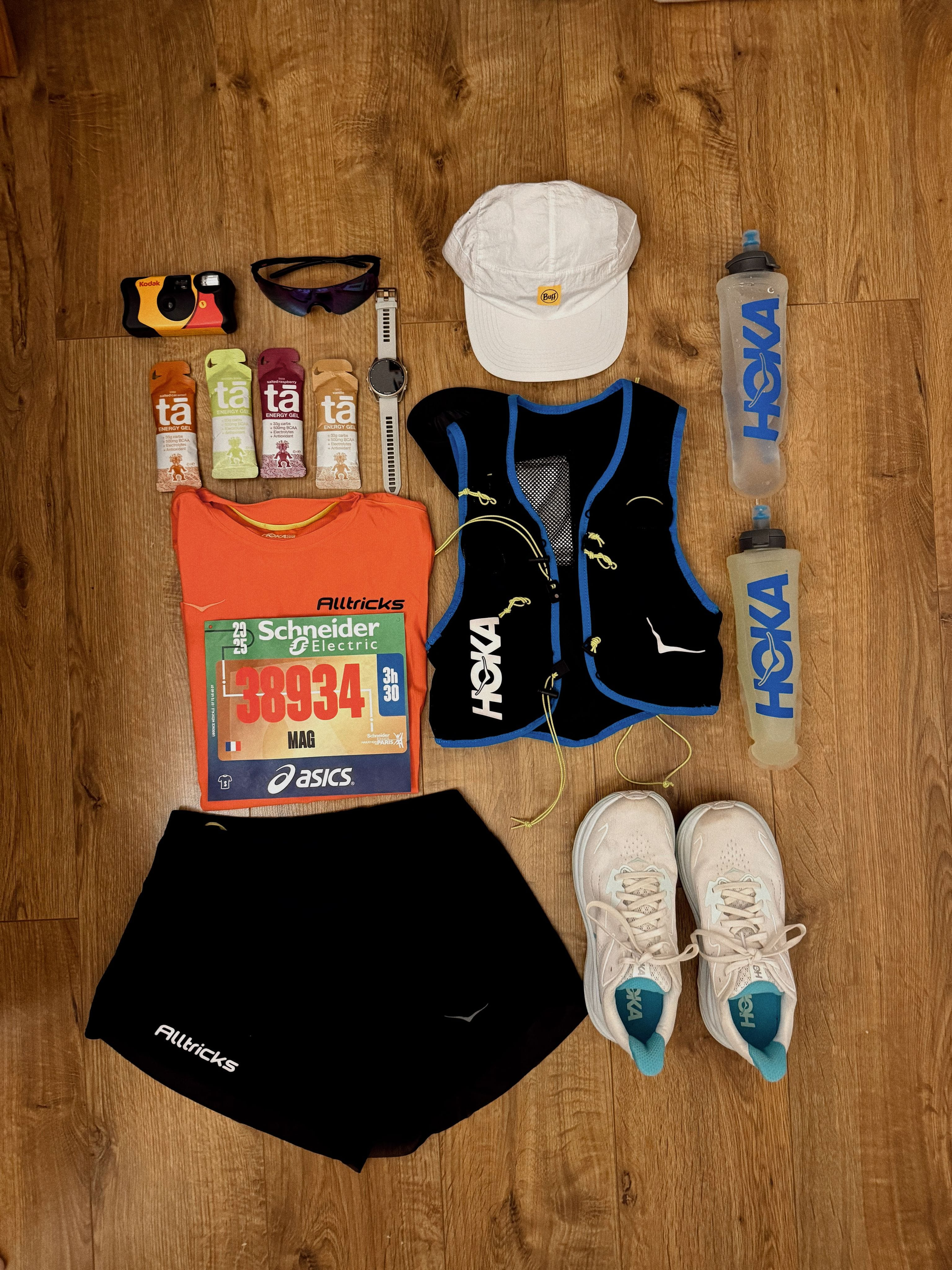 Équipement de Magalie JEGOU sur le Marathon de Paris 2025