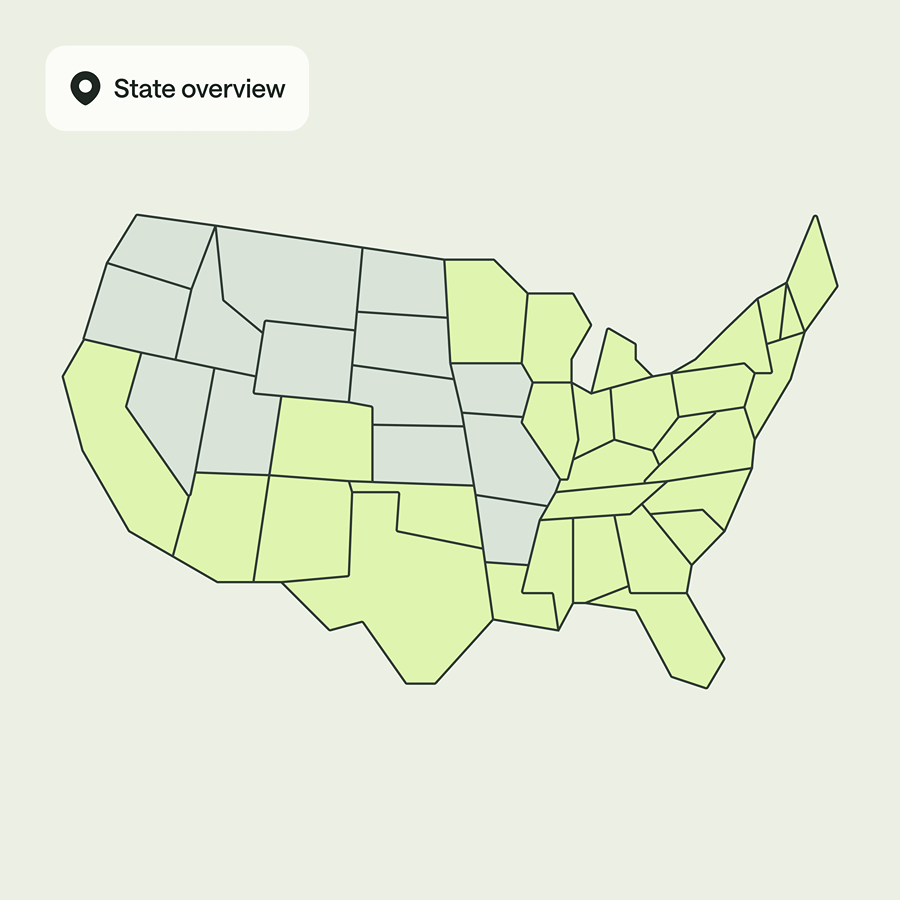 Map of Palmetto's coverage area