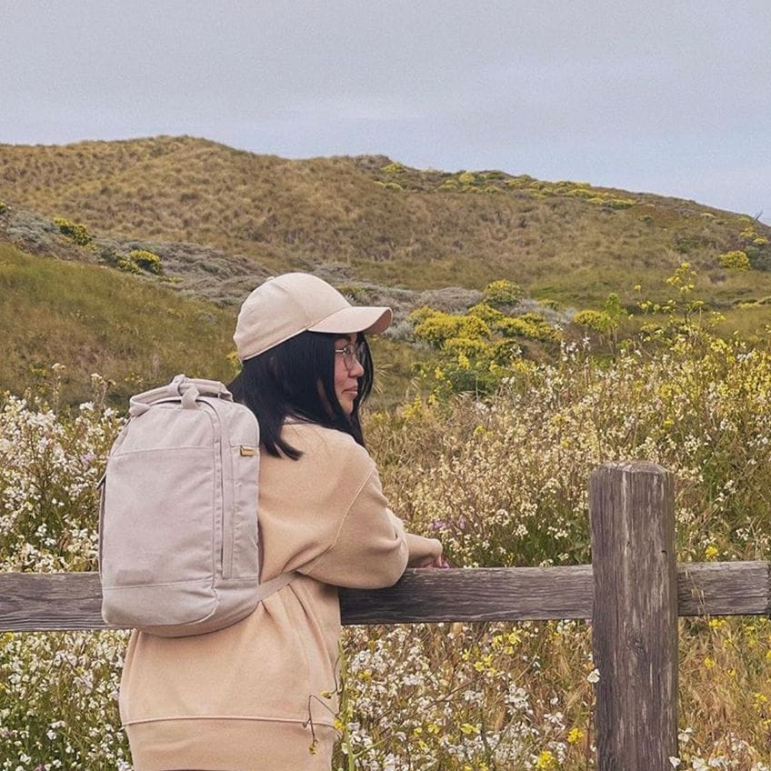 backpack in nature