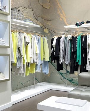 marble wallpaper in shop