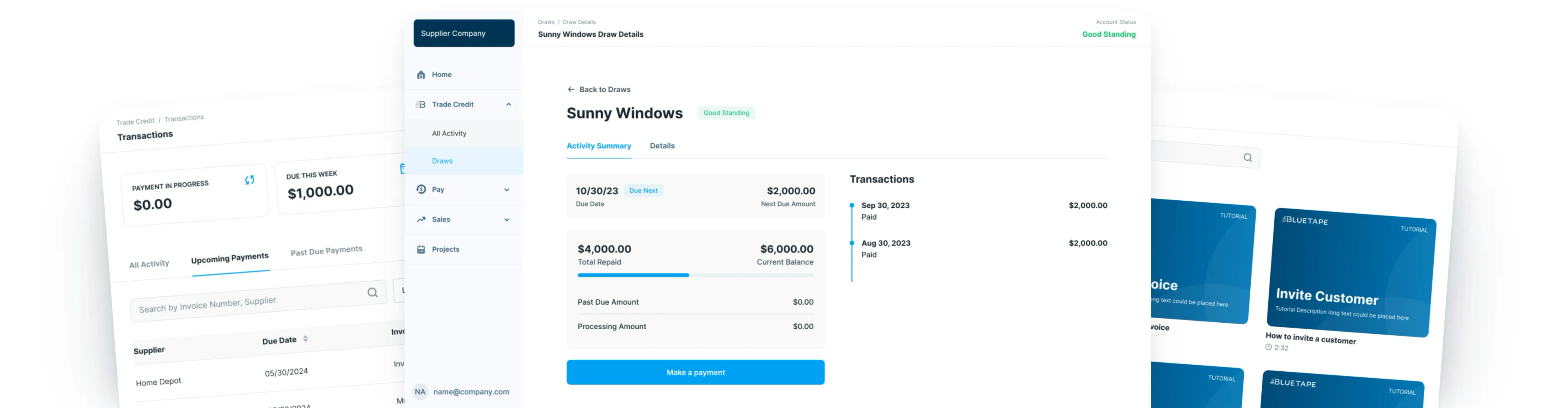 BlueTape dashboards