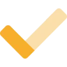orange checkmark