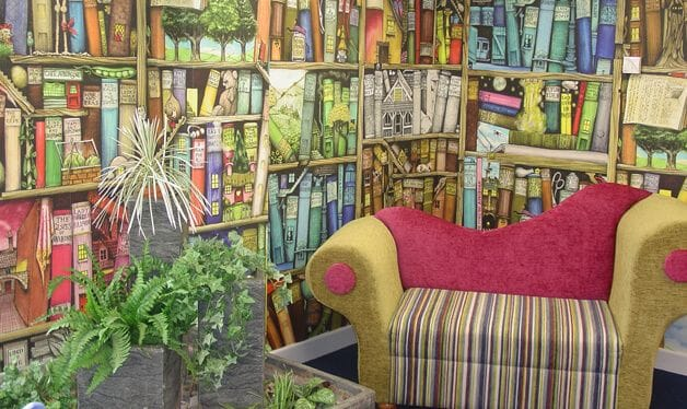 enchanted library classroom wallpaper mural for riveracre valley primary school