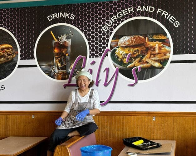 bespoke wall mural in a restaurant