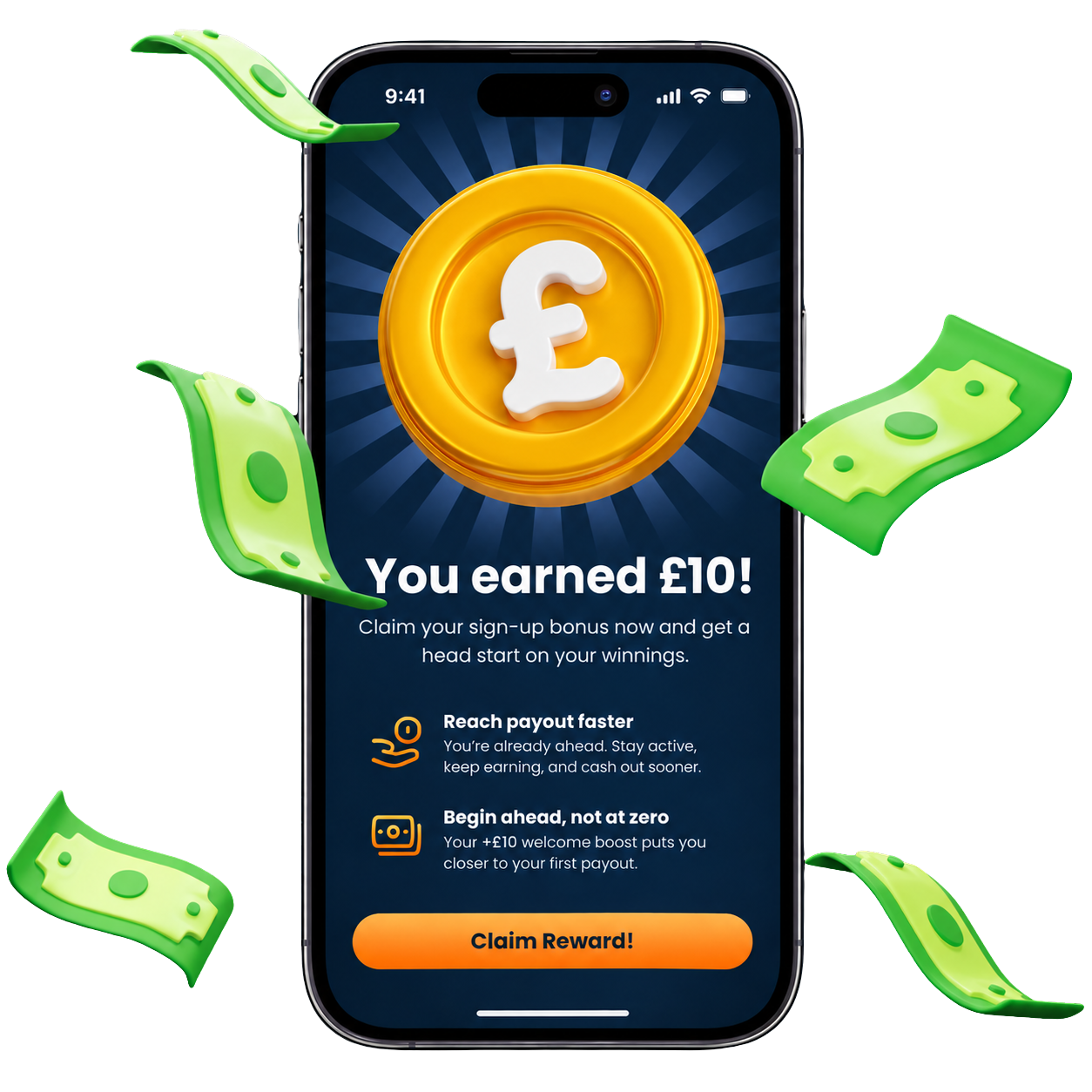 Sign up bonus reward £10 | testerup