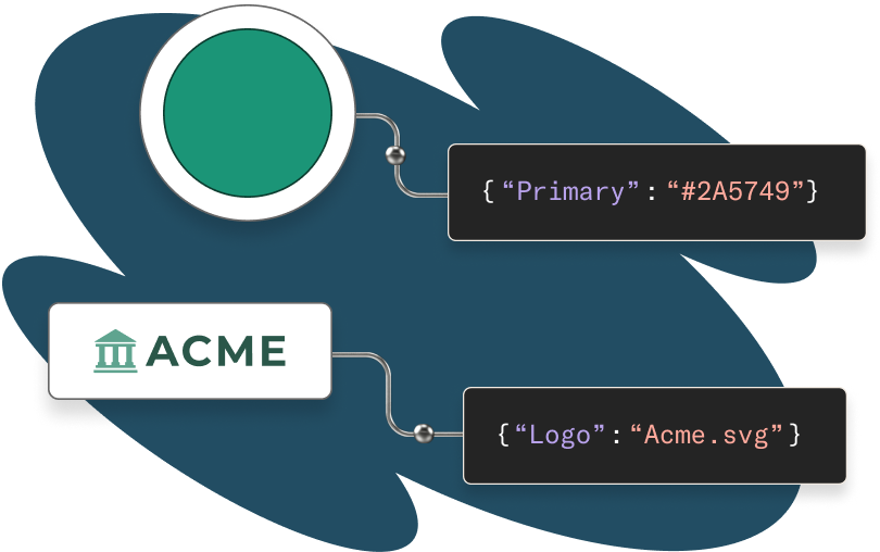 Code values powering logo and primary brand colors