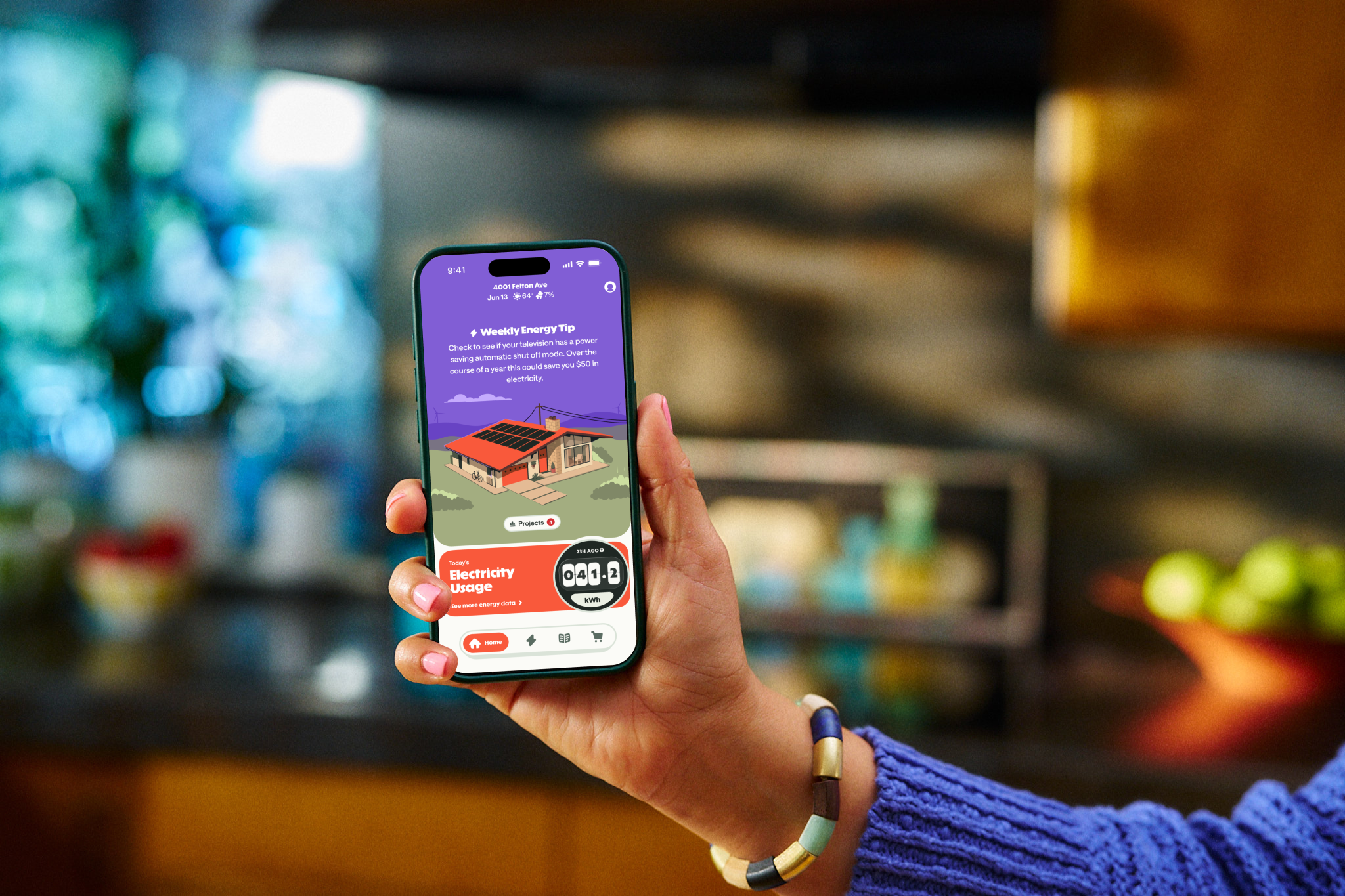 Person using the Palmetto app