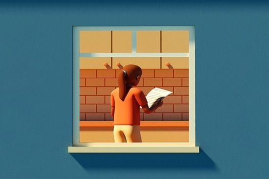 Illustration of person viewing bill