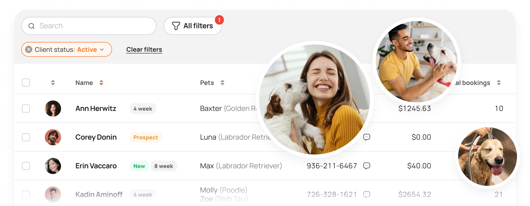 Client status MoeGo CRM