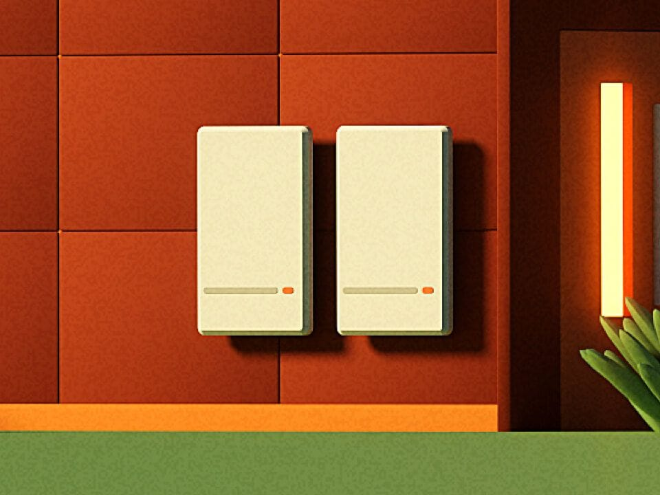 Illustration of home with battery storage