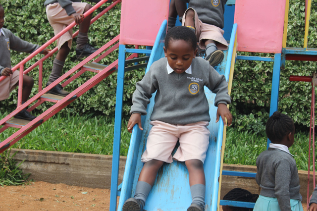 child on swing