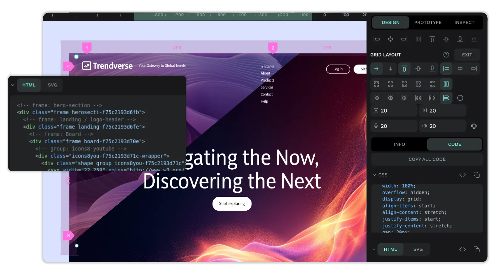 Web project in penpot.