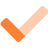 Orange checkmark