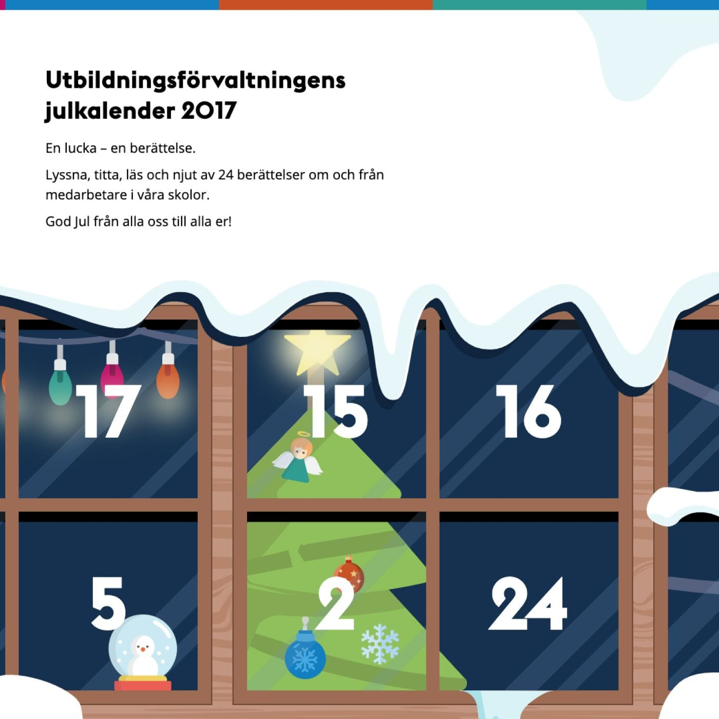 Printscreen of a Christmas calendar website