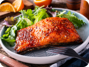 Apricot Chile Glazed Salmon