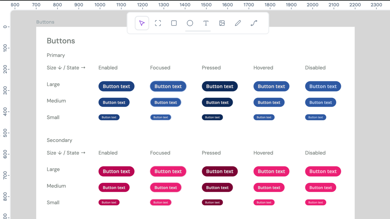 A collection of button state components. 