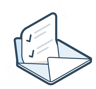 graphic: illustration of checklist paper inside an envelope