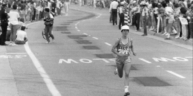 Joan Benoit au premier marathon féminin 1984