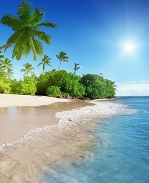 tropical beach wallpaper mural