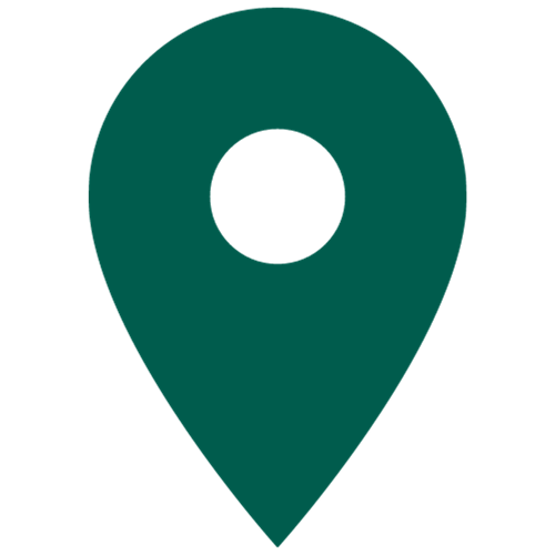 Green drawing of a location pin