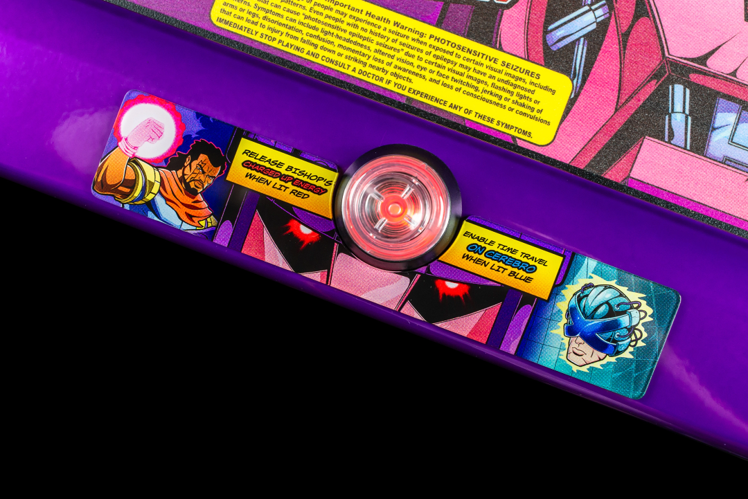 Action button on The Uncanny X-Men Limited Edition pinball.